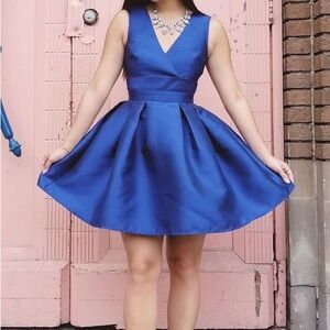 Small Navy Blue Fit & Flare Dress From Honey